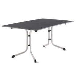 Table pliante 165 x 95 cm, plateau Vivodur® anthracite, structure gris clair de marque Sieger, référence: J7890100