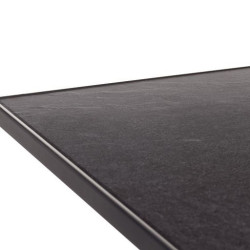 Table pliante 165 x 95 cm, plateau Vivodur® anthracite, structure gris clair - Sieger