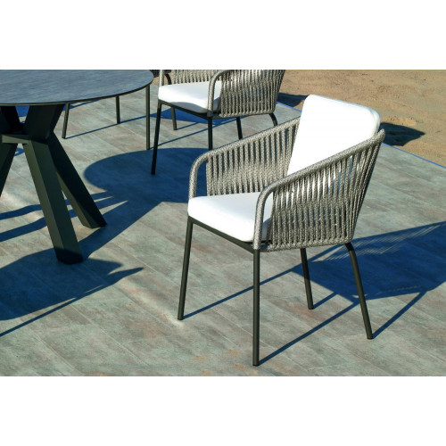 Set Table à Manger Haut de Gamme + 6 fauteuils VALONIA-150 HPL/TULIP-3 - HEVEA