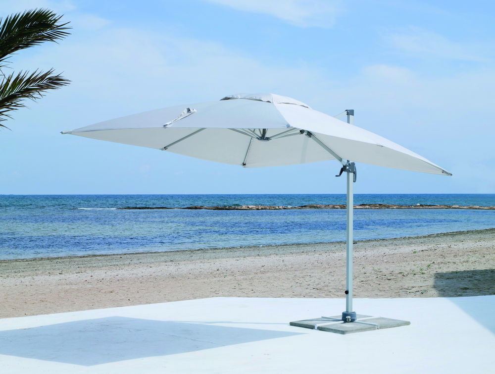 Parasol GABANA-33 - MAT GRIS CLAIR/TOILE GRIS CLAIR