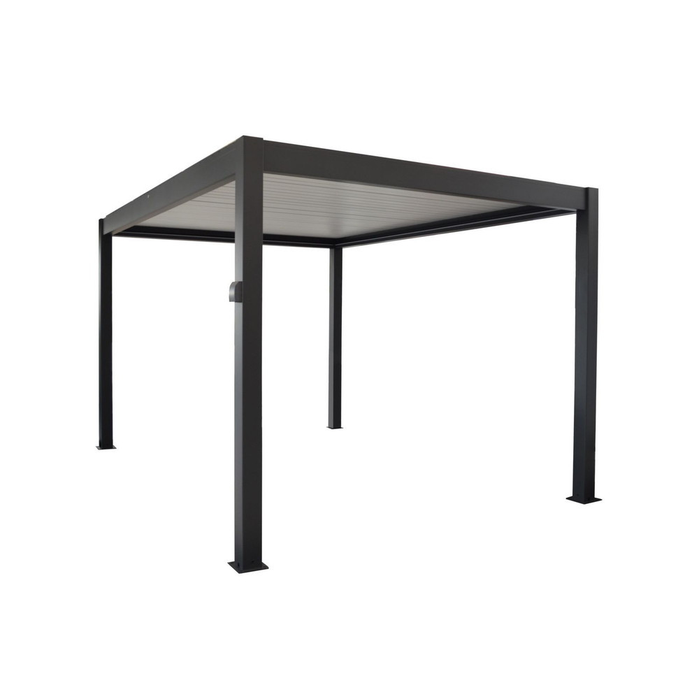 Pergola autoportée Bioclimatique Autonome Zéphir 3 x 4 Solaire en Aluminium
