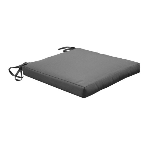 Lot de 4 Coussins Galette gris avec ouate pour assise - déhoussables - PROLOISIRS