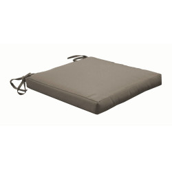 Lot de 4 Coussins Galette taupe avec ouate pour assise - déhoussables de marque PROLOISIRS, référence: J7909000