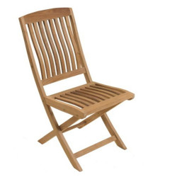 Lot de 2 Chaises de jardin pliante Rias en teck - PROLOISIRS