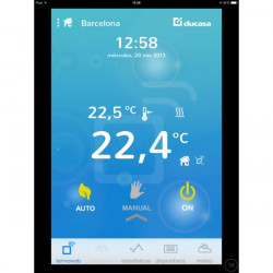 Radiateur mural à fluide thermique iEM 3G WiFi 600 W - Aff. LCD - Prog. - Ducasa