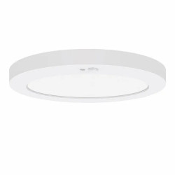 Spot à fixer ou à encastrer réglable Sensor led intégrée, rond blanc, Diam.16.5 cm - ARIC