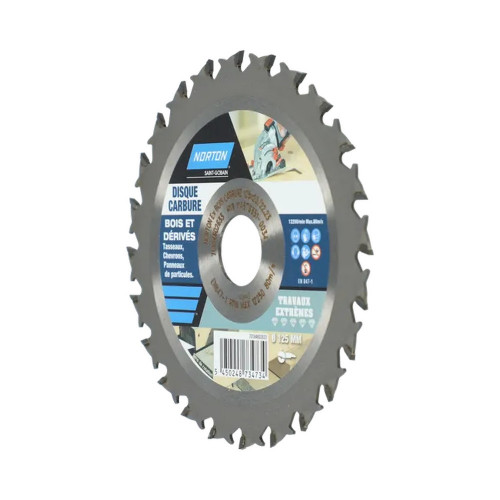 Disque extrême pour bois, Diam.125 x 22,23 mm - NORTON