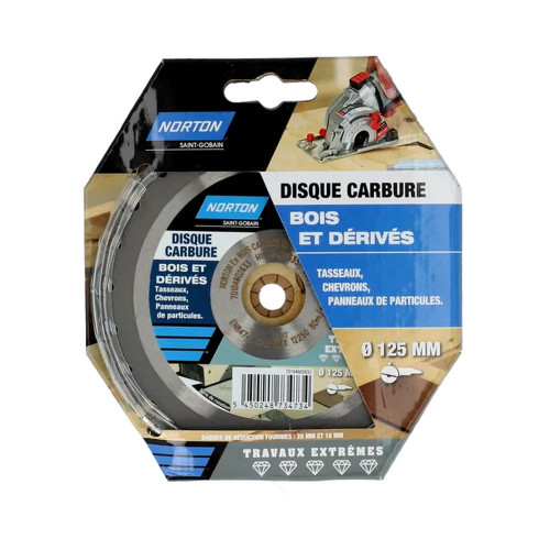 Disque extrême pour bois, Diam.125 x 22,23 mm - NORTON