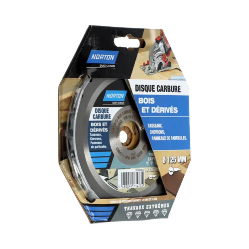 Disque extrême pour bois, Diam.125 x 22,23 mm - NORTON