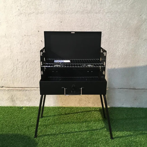 Barbecue charbon de bois Camping Suitcase horizontal - Centrale Brico