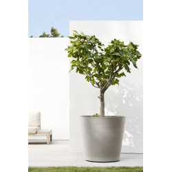 Grand pot sur roues Amsterdam 80 Taupe - Ø 80 x H. 75 cm - 300 L - ECOPOTS