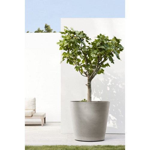 Grand pot sur roues Amsterdam 80 Taupe - Ø 80 x H. 75 cm - 300 L - ECOPOTS