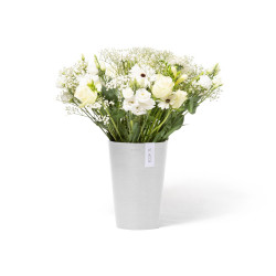 Pot Rond Pisa 21 Blanc Pur - Ø 21 x H. 30 cm - 6,8 L de marque ECOPOTS, référence: J7919600