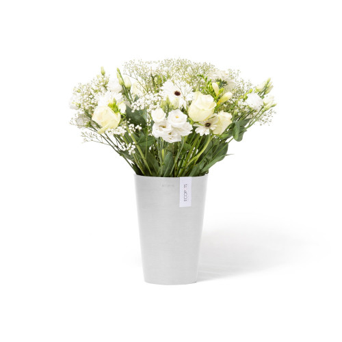 Pot Rond Pisa 21 Blanc Pur - Ø 21 x H. 30 cm - 6,8 L - ECOPOTS