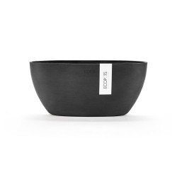 Pot Ovale Sofia 30 Gris Foncé + réservoir d'eau - 30 x 13 x H. 13,5 cm - 2,7 L - ECOPOTS