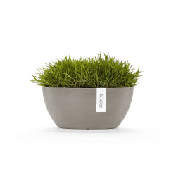 Pot Ovale Sofia 30 Taupe + réservoir d'eau - 30 x 13 x H. 13,5 cm - 2,7 L de marque ECOPOTS, référence: J7920500