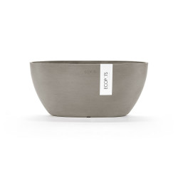 Pot Ovale Sofia 30 Taupe + réservoir d'eau - 30 x 13 x H. 13,5 cm - 2,7 L - ECOPOTS