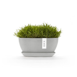 Pot Ovale Sofia 30 + Soucoupe - 30 x 13 x H. 13,9 cm - 2,7 L - ECOPOTS