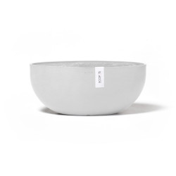 Pot Ovale Sofia Big 43 Blanc Pur + réservoir d'eau - 43 x 25 x H. 17,5 cm - 8,2 L - ECOPOTS