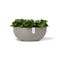 Pot Ovale Sofia Big 43 Taupe + réservoir d'eau - 43 x 25 x H. 17,5 cm - 8,2 L de marque ECOPOTS, référence: J7922000