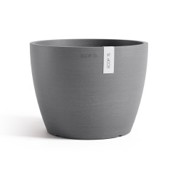 Pot Rond Stockholm 24 Gris - Ø 23,2 x H. 17,6 cm - 5,4 L - ECOPOTS