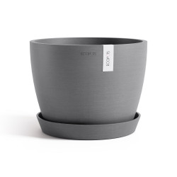 Pot Rond Stockholm 24 Gris - Ø 23,2 x H. 17,6 cm - 5,4 L - ECOPOTS