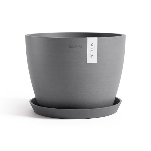 Pot Rond Stockholm 31 Gris - Ø 31 x H. 23,3 cm - 12,9 L - ECOPOTS