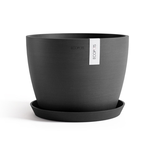 Pot Rond Stockholm 31 Gris Foncé - Ø 31 x H. 23,3 cm - 12,9 L - ECOPOTS