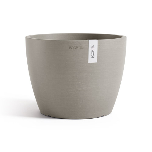 Pot Rond Stockholm 24 Taupe - Ø 23,2 x H. 17,6 cm - 5,4 L - ECOPOTS