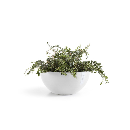 Pot Rond Brussels 25 Blanc Pur - Ø 25 x H. 12 cm - 3,6 L - ECOPOTS