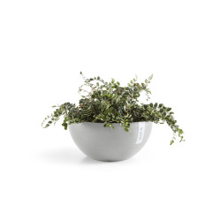 Pot Rond Brussels 25 Blanc Gris - Ø 25 x H. 12 cm - 3,6 L de marque ECOPOTS, référence: J7924900