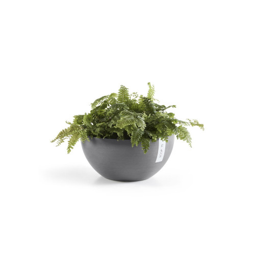 Pot Rond Brussels 25 Gris - Ø 25 x H. 12 cm - 3,6 L - ECOPOTS