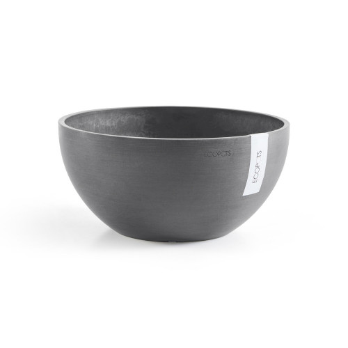 Pot Rond Brussels 30 Gris - Ø 30 x H. 14 cm - 6,5 L - ECOPOTS