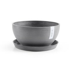 Pot Rond Brussels 35 Gris - Ø 35 x H. 16,5 cm - 11,5 L - ECOPOTS