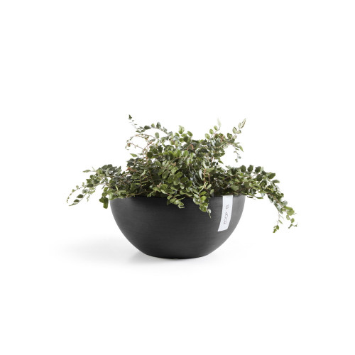 Pot Rond Brussels 25 Gris Foncé - Ø 25 x H. 12 cm - 3,6 L - ECOPOTS