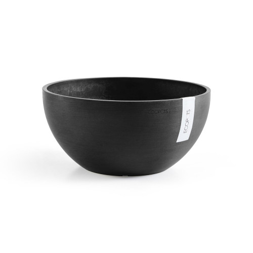 Pot Rond Brussels 30 Gris Foncé - Ø 30 x H. 14 cm - 6,5 L - ECOPOTS