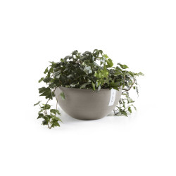 Pot Rond Brussels 30 Taupe - Ø 30 x H. 14 cm - 6,5 L - ECOPOTS