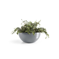 Pot Rond Brussels 30 Bleu Gris - Ø 30 x H. 14 cm - 6,5 L de marque ECOPOTS, référence: J7926100