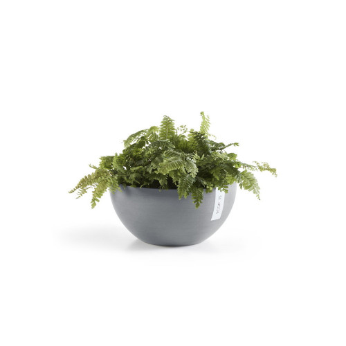 Pot Rond Brussels 30 Bleu Gris - Ø 30 x H. 14 cm - 6,5 L - ECOPOTS