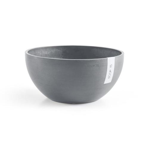 Pot Rond Brussels 30 Bleu Gris - Ø 30 x H. 14 cm - 6,5 L - ECOPOTS