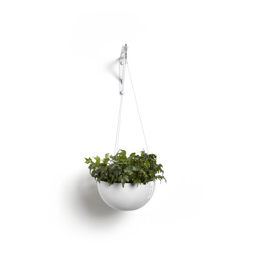 Pot supsendu Brussels 27 Blanc Pur - Ø 26,5 x H. 13 cm - 4,2 L - ECOPOTS