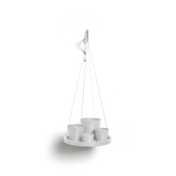 Support suspendu Hanging 36 Blanc Pur - Ø 36 x H. 3 cm de marque ECOPOTS, référence: J7926700