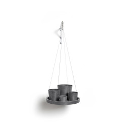 Support suspendu Hanging 36 Gris - Ø 36 x H. 3 cm de marque ECOPOTS, référence: J7926900