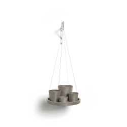 Support suspendu Hanging 36 Taupe - Ø 36 x H. 3 cm - ECOPOTS