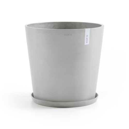 Pot Rond Amsterdam 60 Blanc Gris - Ø 60 x H. 54,8 cm - 100 L - ECOPOTS