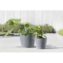 Pot Rond Amsterdam 30 Bleu Gris - Ø 30 x H. 26,3 cm - 12,8 L - ECOPOTS