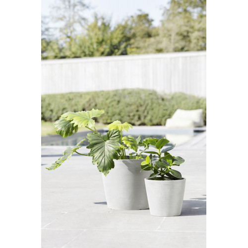 Pot Rond Amsterdam 30 Blanc Pur + réservoir d'eau - Ø 30 x H. 26,3 cm - 12,8 L - ECOPOTS