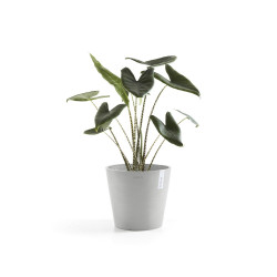 Pot Rond Amsterdam 30 Blanc Gris + réservoir d'eau - Ø 30 x H. 26,3 cm - 12,8 L de marque ECOPOTS, référence: J7929400