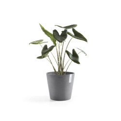 Pot Rond Amsterdam 40 Gris + réservoir d'eau - Ø 40 x H. 35 cm - 28 L - ECOPOTS