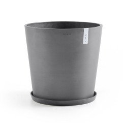 Pot Rond Amsterdam 50 Gris + réservoir d'eau - Ø 50 x H. 43,8 cm - 62 L - ECOPOTS